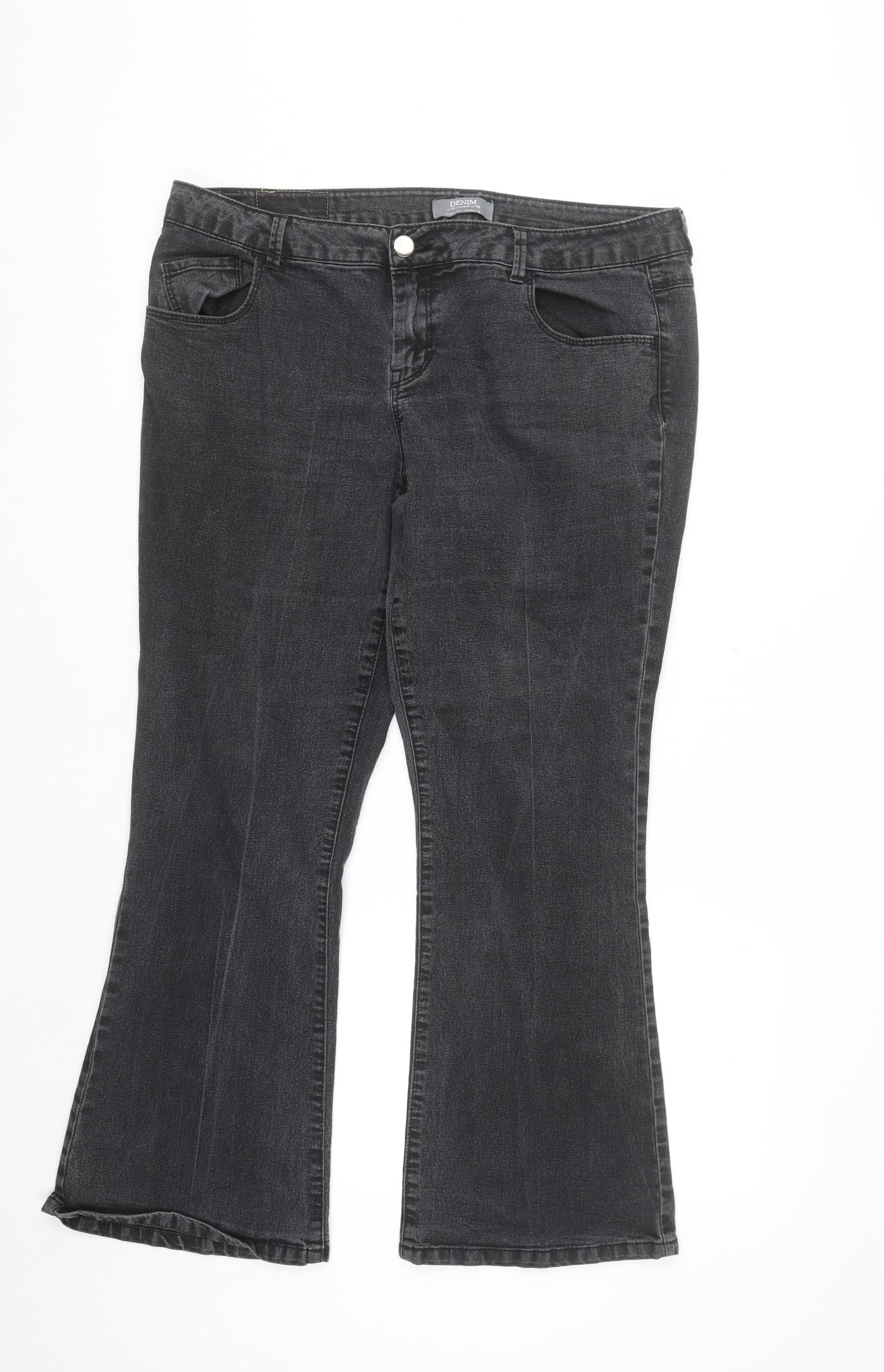 Dorothy Perkins Women’s Black Bootcut Denim Jeans Size 16