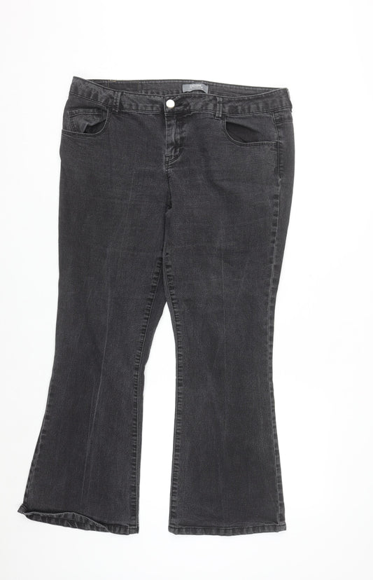 Dorothy Perkins Women’s Black Bootcut Denim Jeans Size 16
