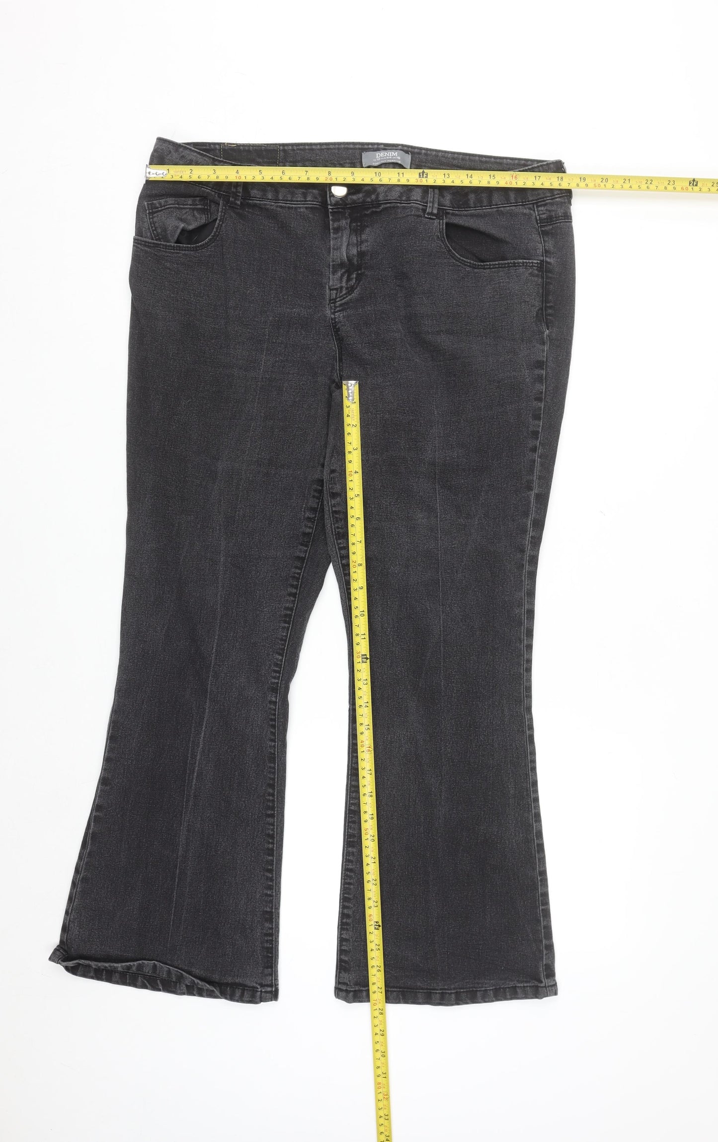 Dorothy Perkins Women’s Black Bootcut Denim Jeans Size 16