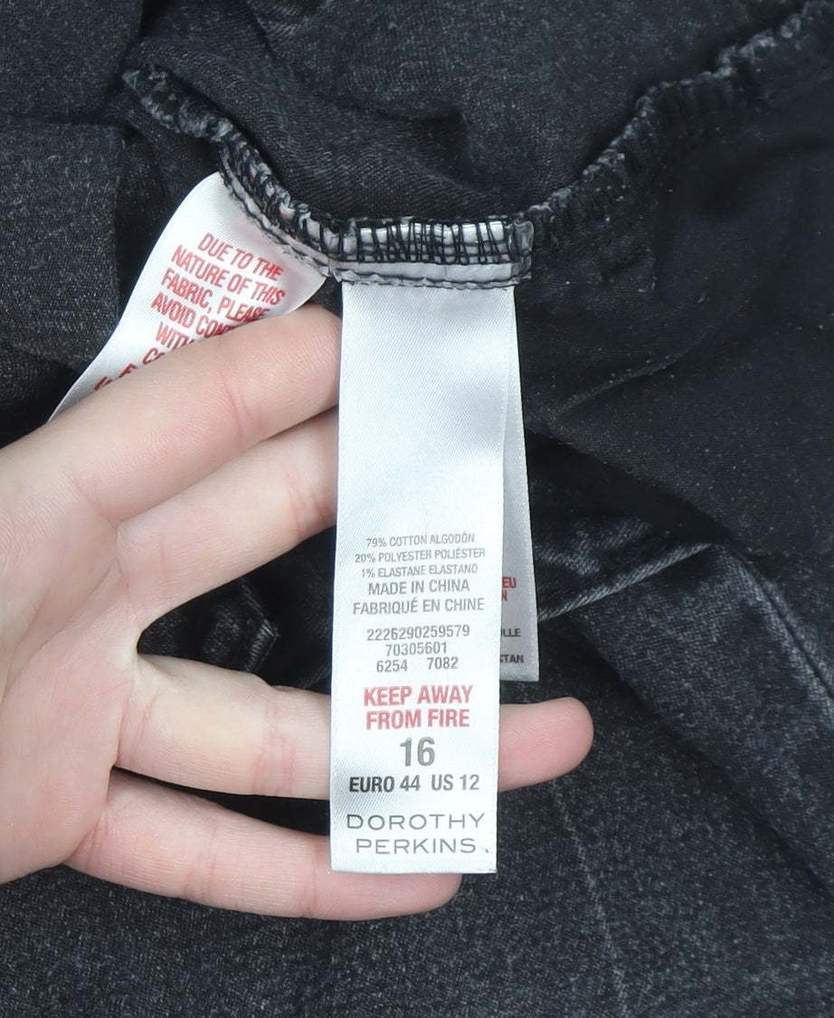 Dorothy Perkins Women’s Black Bootcut Denim Jeans Size 16