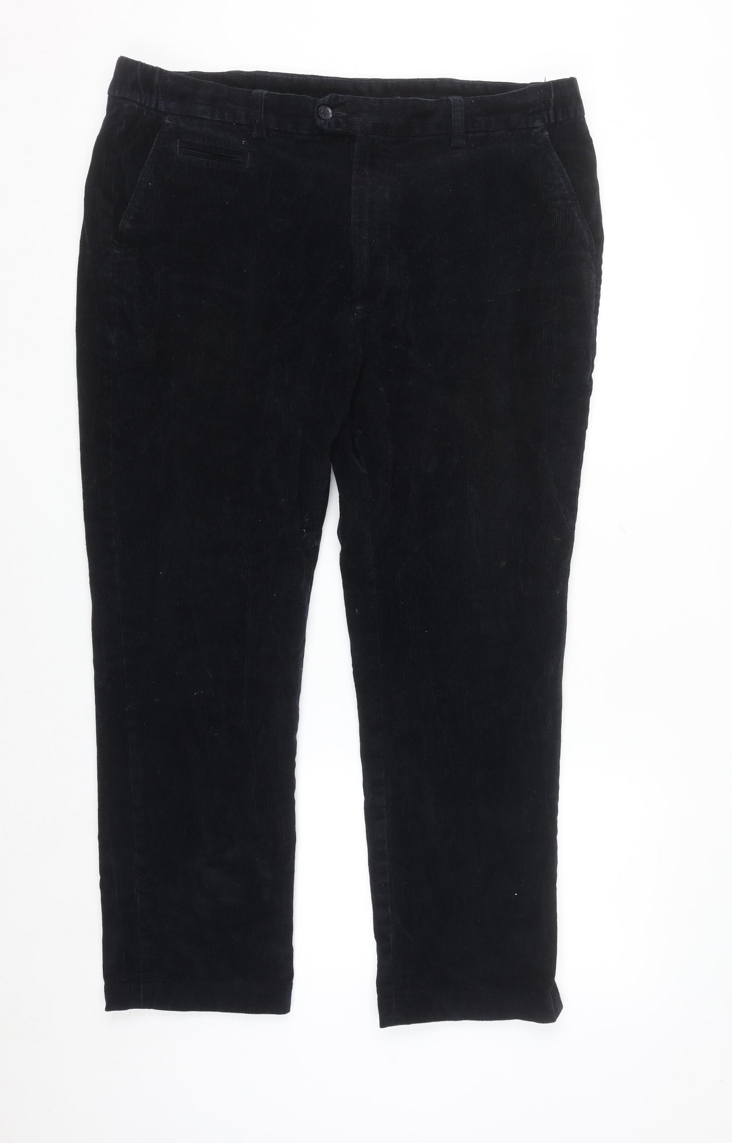 Dunnes Stores Men's Navy Corduroy Chino Trousers Size 40 Regular