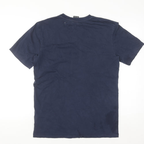 Nike Men's Navy Blue Dri-Fit Cotton Blend Short Sleeve T-Shirt M