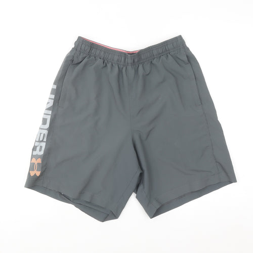 Under Armour Womens Grey M Athletic Shorts Quick Dry Gym Training Wear