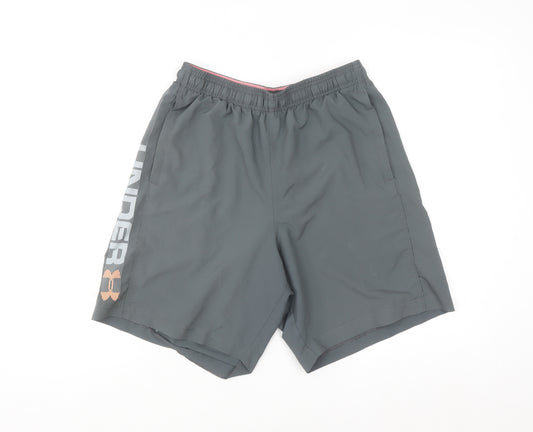Under Armour Womens Grey M Athletic Shorts Quick Dry Gym Training Wear