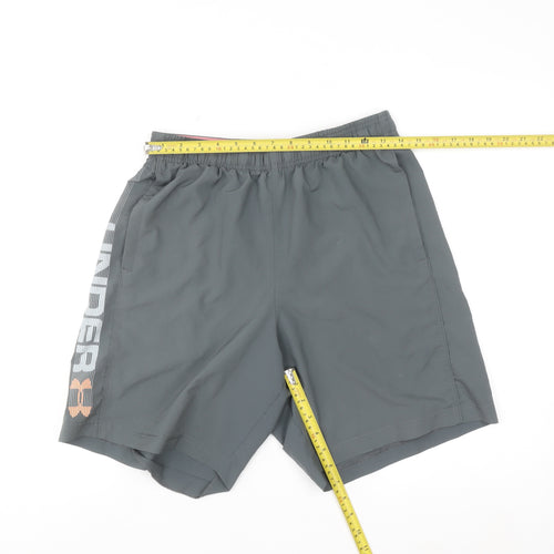 Under Armour Womens Grey M Athletic Shorts Quick Dry Gym Training Wear