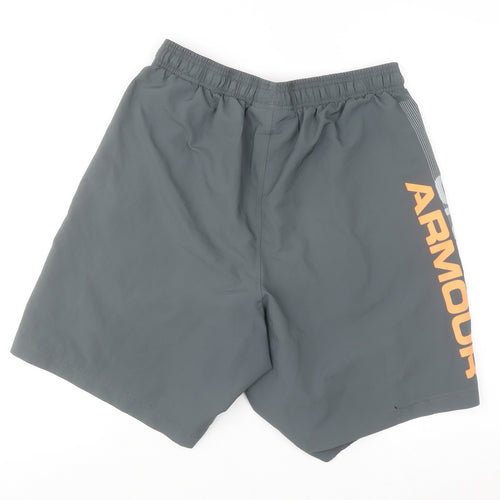 Under Armour Womens Grey M Athletic Shorts Quick Dry Gym Training Wear