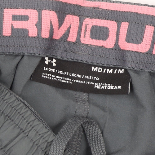 Under Armour Womens Grey M Athletic Shorts Quick Dry Gym Training Wear