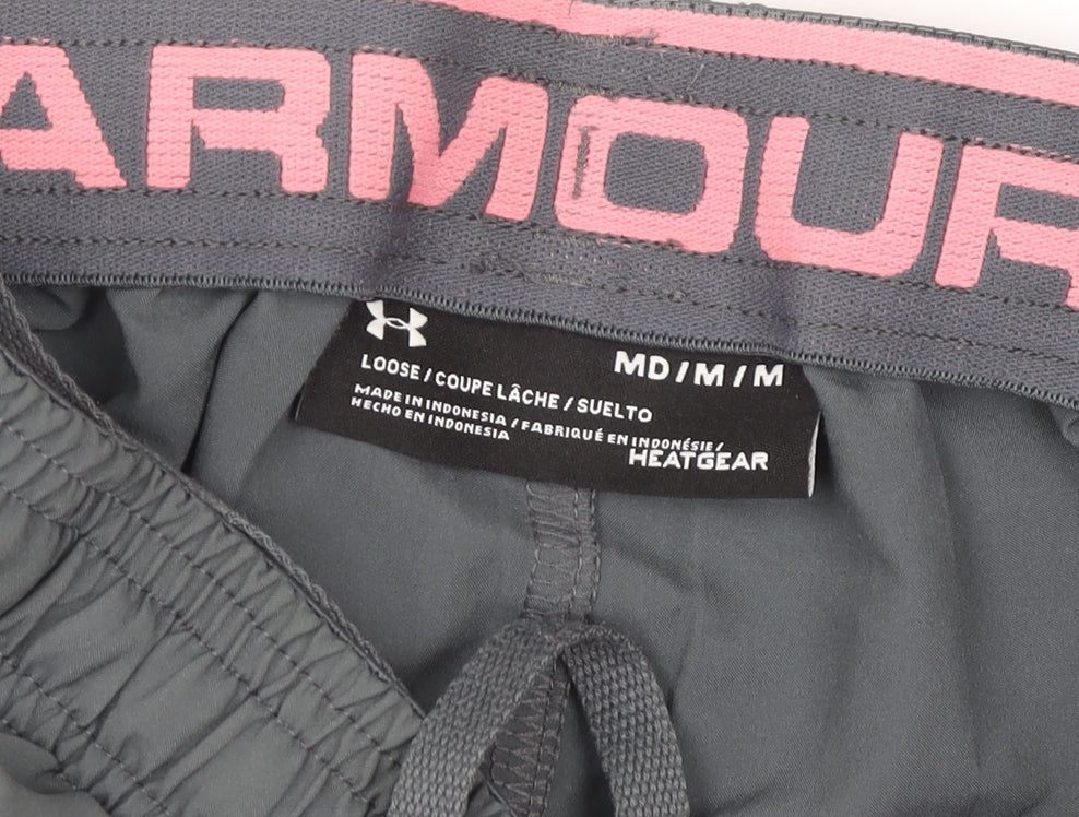 Under Armour Womens Grey M Athletic Shorts Quick Dry Gym Training Wear
