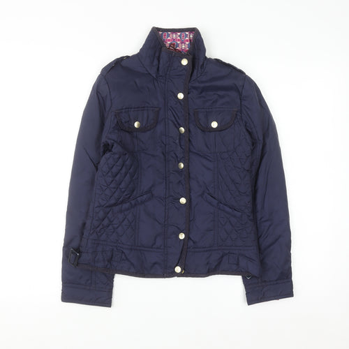 Baker by Ted Baker Girls Blue Quilted Jacket Age 11 Padded Mid-Length Coat