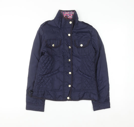 Baker by Ted Baker Girls Blue Quilted Jacket Age 11 Padded Mid-Length Coat