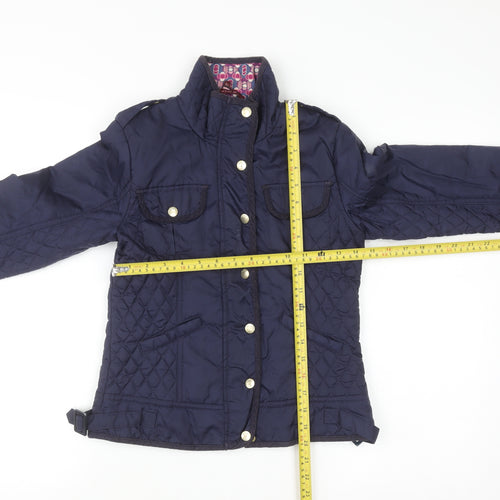 Baker by Ted Baker Girls Blue Quilted Jacket Age 11 Padded Mid-Length Coat