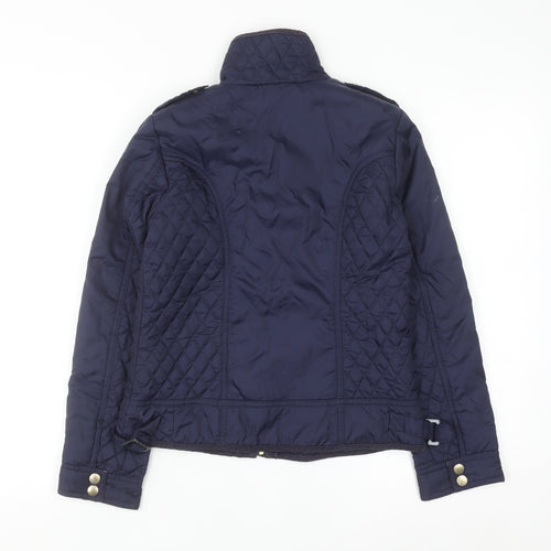 Baker by Ted Baker Girls Blue Quilted Jacket Age 11 Padded Mid-Length Coat