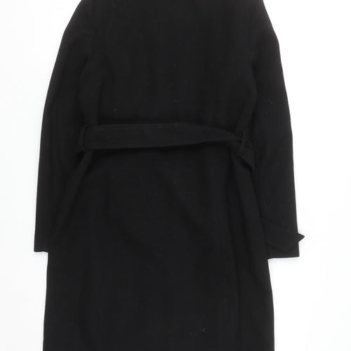 Marks and Spencer Women’s Black Long Belted Overcoat Size 12