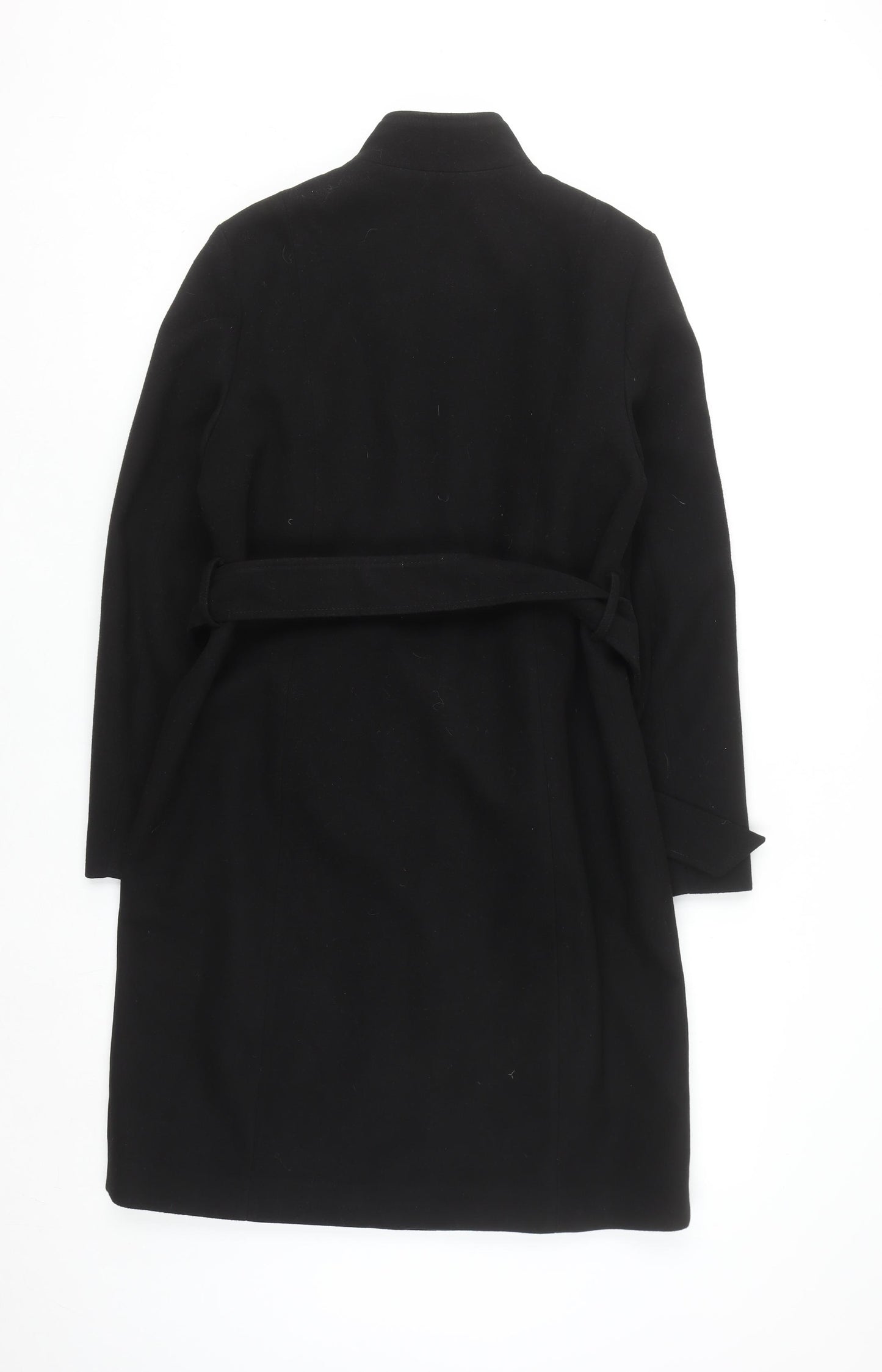 Marks and Spencer Women’s Black Long Belted Overcoat Size 12