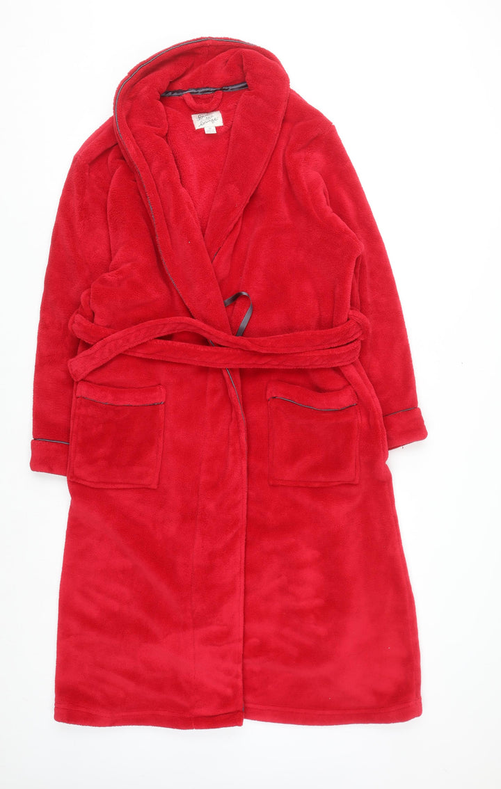 Love to Lounge Women's Red Fleece Belted Robe Size 14-16