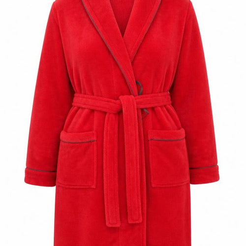 Love to Lounge Women's Red Fleece Belted Robe Size 14-16