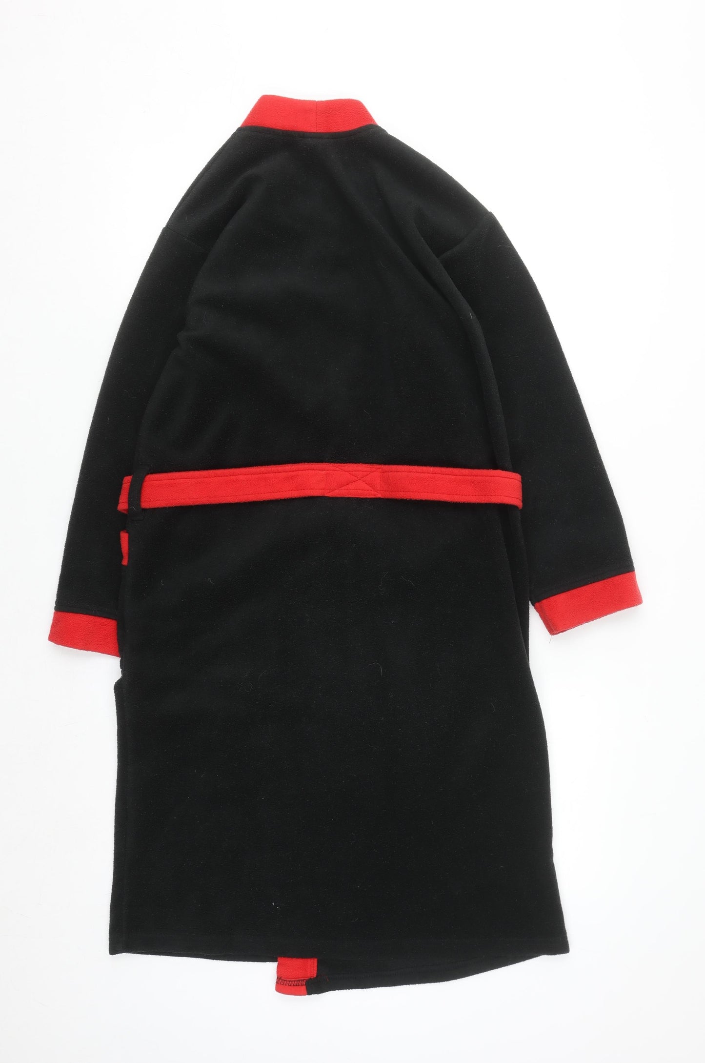 Manchester United Boys Black Red Fleece Robe 11-12 Years Sports Nightwear