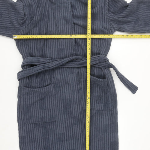 Marks and Spencer Autograph Men's Blue Cotton Dressing Gown Small Robe