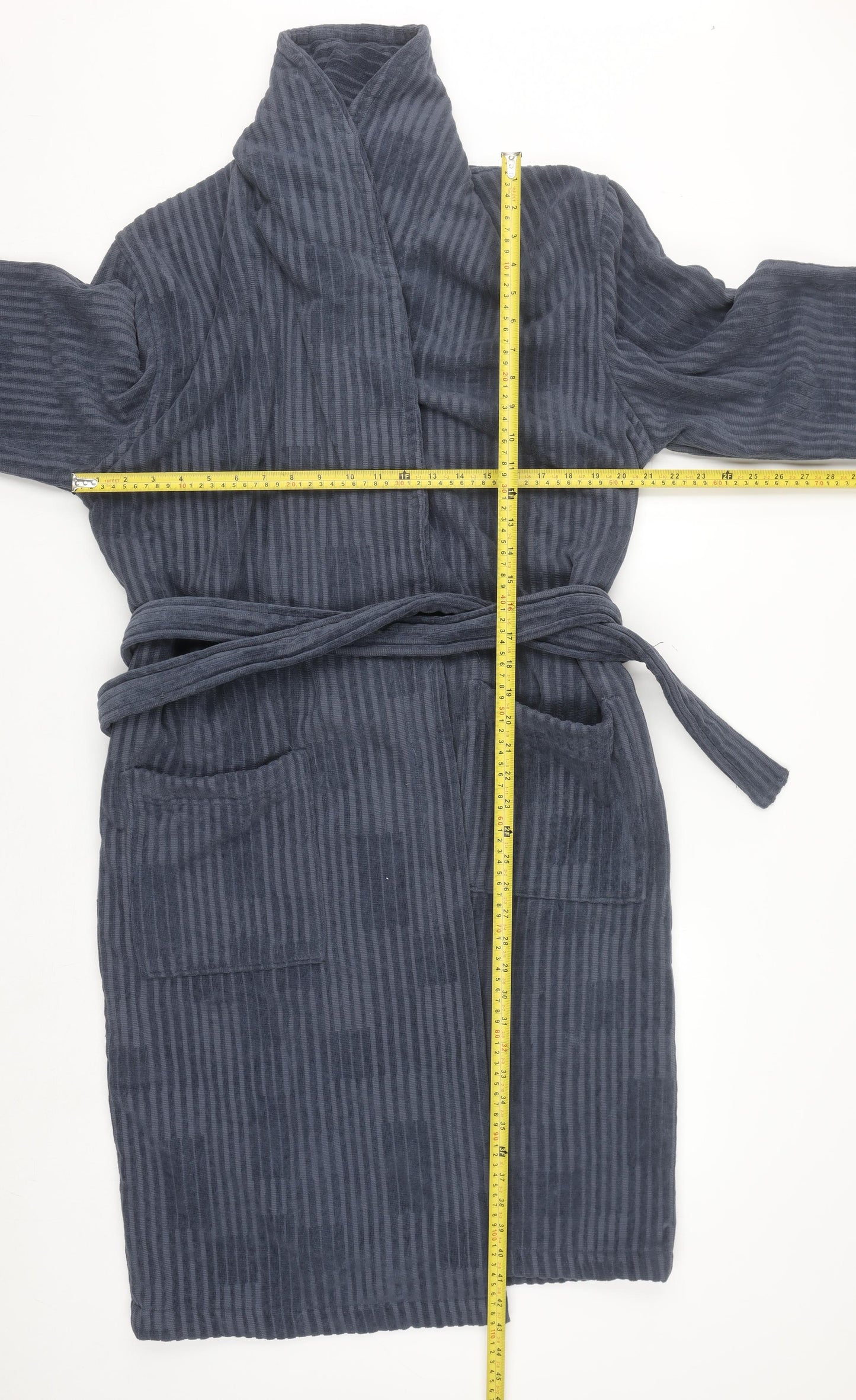 Marks and Spencer Autograph Men's Blue Cotton Dressing Gown Small Robe