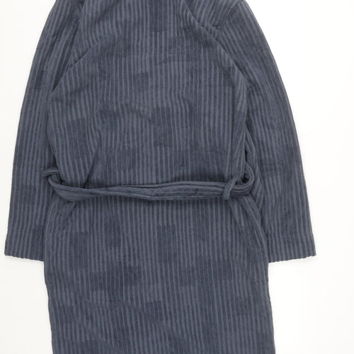 Marks and Spencer Autograph Men's Blue Cotton Dressing Gown Small Robe