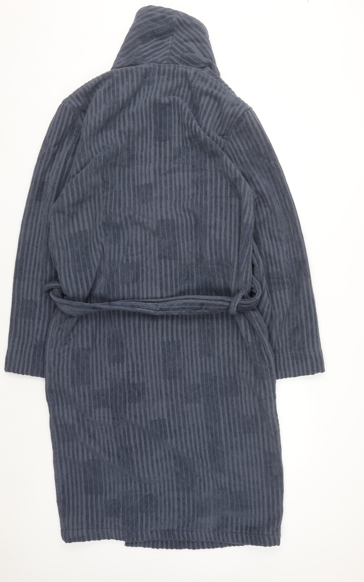 Marks and Spencer Autograph Men's Blue Cotton Dressing Gown Small Robe