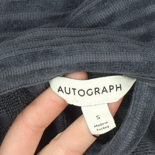 Marks and Spencer Autograph Men's Blue Cotton Dressing Gown Small Robe