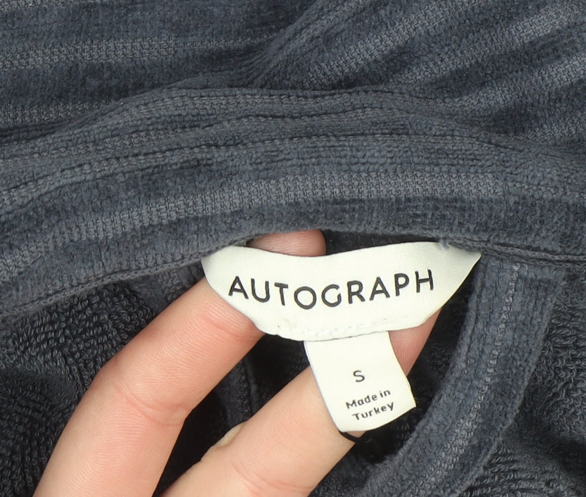 Marks and Spencer Autograph Men's Blue Cotton Dressing Gown Small Robe