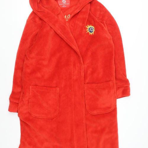 Primal Scream Red Hooded Robe M-L Fleece Men's Nightwear