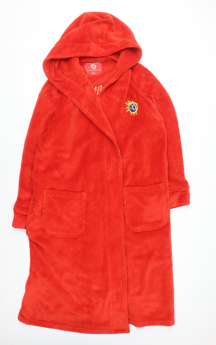 Primal Scream Red Hooded Robe M-L Fleece Men's Nightwear