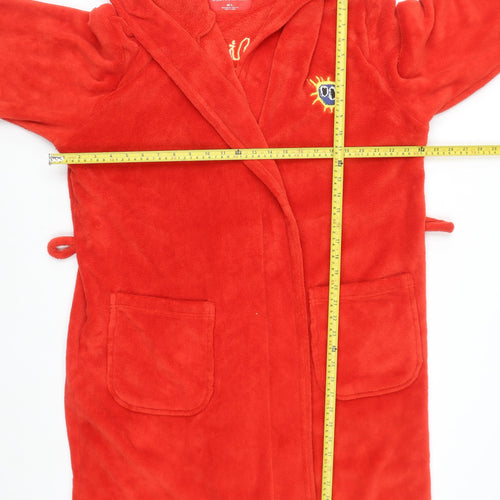 Primal Scream Red Hooded Robe M-L Fleece Men's Nightwear