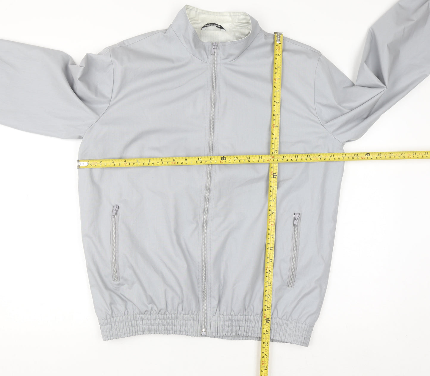 Marks and Spencer Mens Grey 40in Bomber Jacket Full Zip Vintage