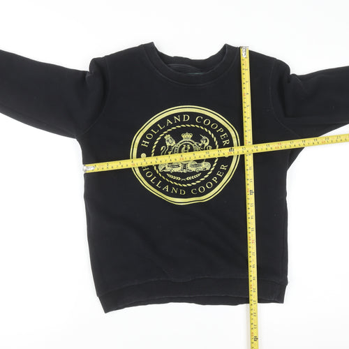 Holland Cooper Men's Black Logo Sweatshirt M Pullover Crew Neck