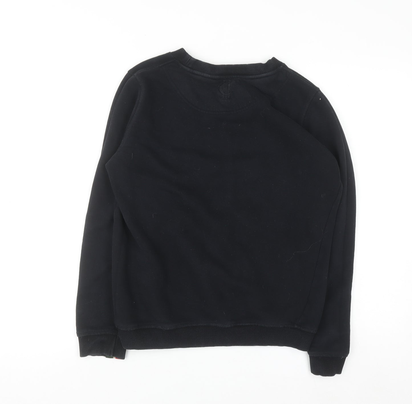 Holland Cooper Men's Black Logo Sweatshirt M Pullover Crew Neck