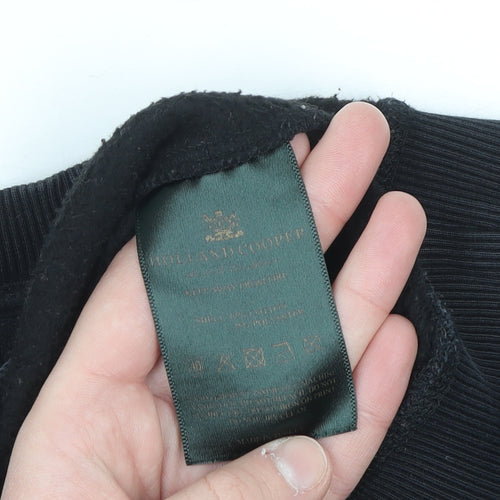 Holland Cooper Men's Black Logo Sweatshirt M Pullover Crew Neck