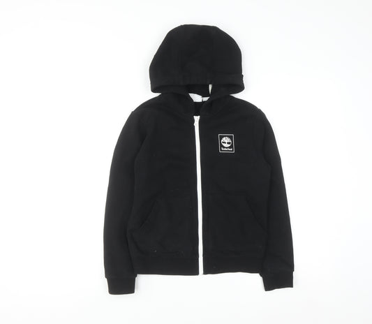 Timberland Boys Black Full Zip Hoodie Size 10 Years Cotton Blend