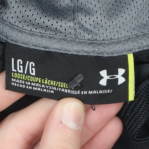 Under Armour Men's Black Pullover Hoodie L Relaxed Fit Sportswear