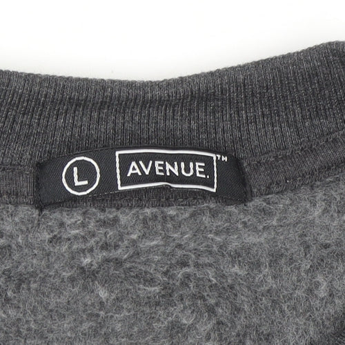 Avenue Women Grey Christmas Graphic Pullover Sweatshirt Size 16-18
