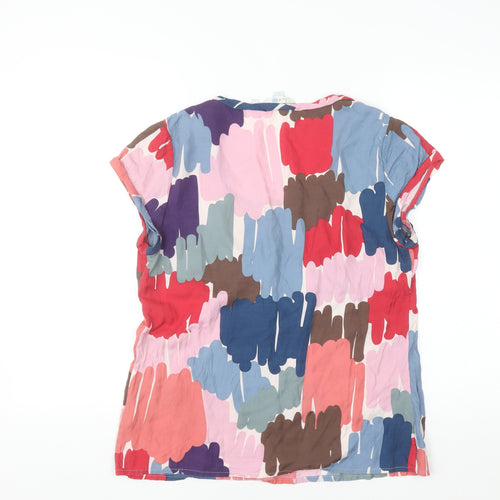 Boden Women’s Multicoloured Tunic Blouse Size 14 Silk Blend Scoop Neck