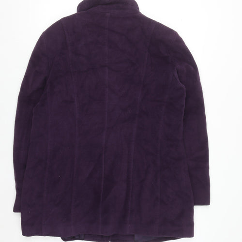 JOBIS Women's Purple Wool Angora Mid-Length Coat Size 14