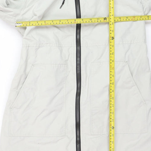 Etage Women's Beige Hooded Mid-Length Parka Coat Size 12