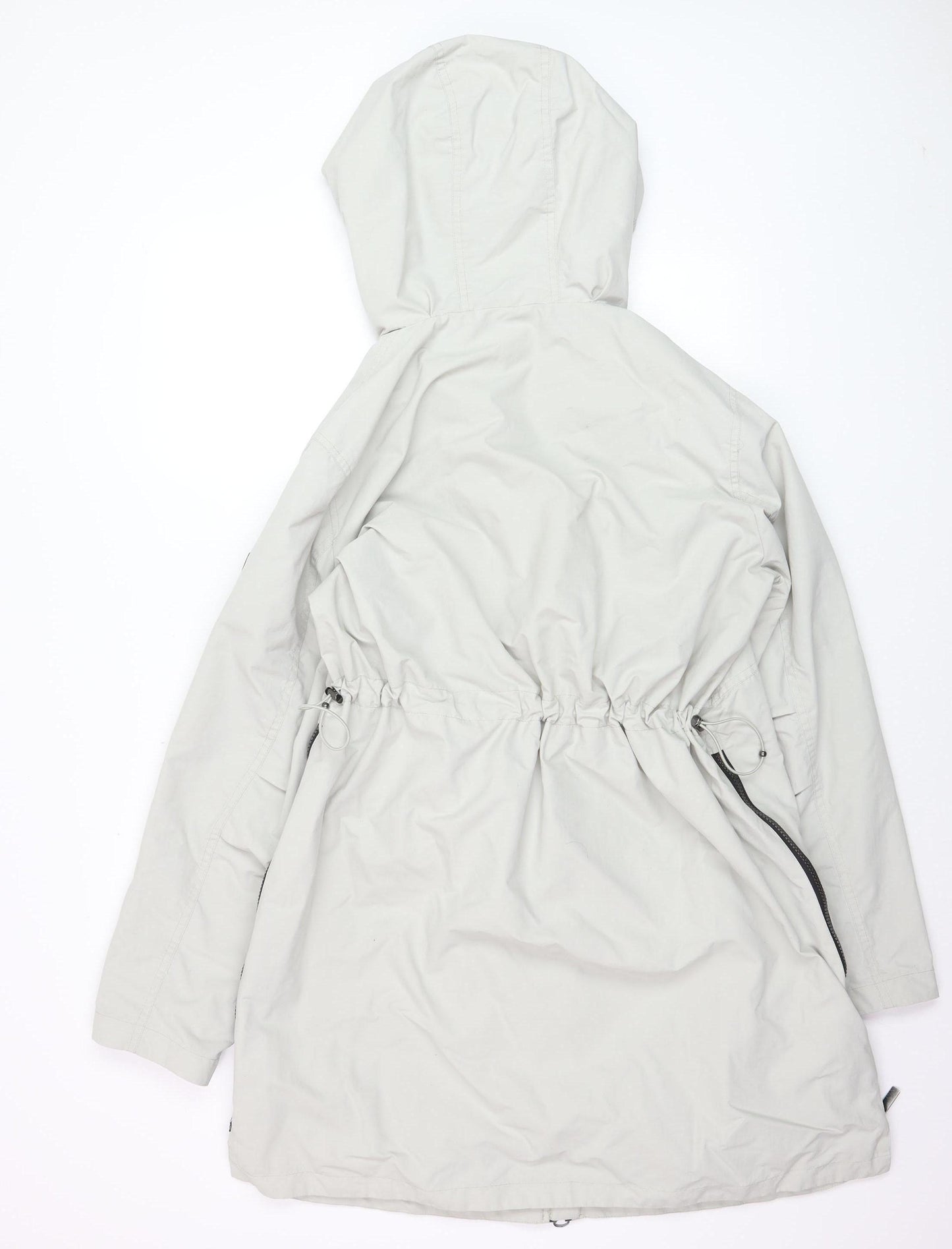Etage Women's Beige Hooded Mid-Length Parka Coat Size 12