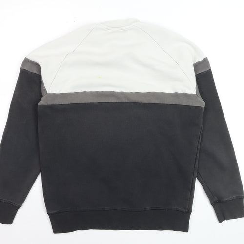 Adidas Mens Grey Crew Neck Pullover Jumper Size S Sports Fleece