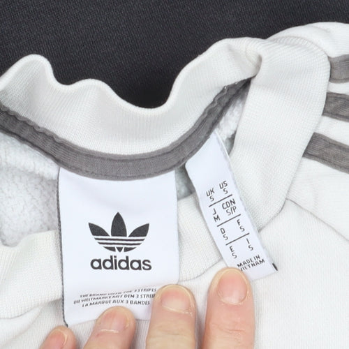 Adidas Mens Grey Crew Neck Pullover Jumper Size S Sports Fleece