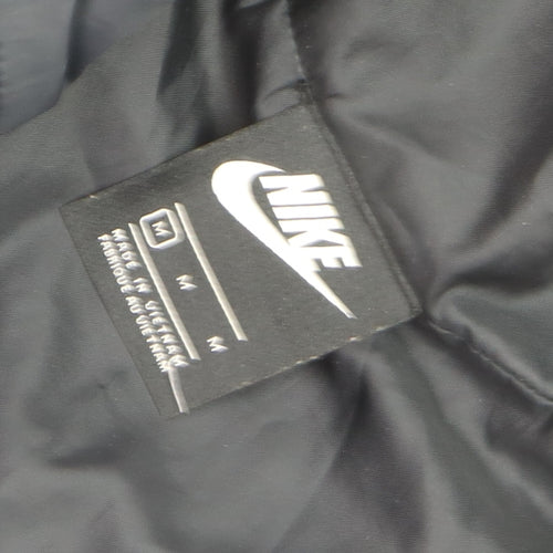 Nike Men's Black Hooded Long Puffer Jacket Size M Winter Coat