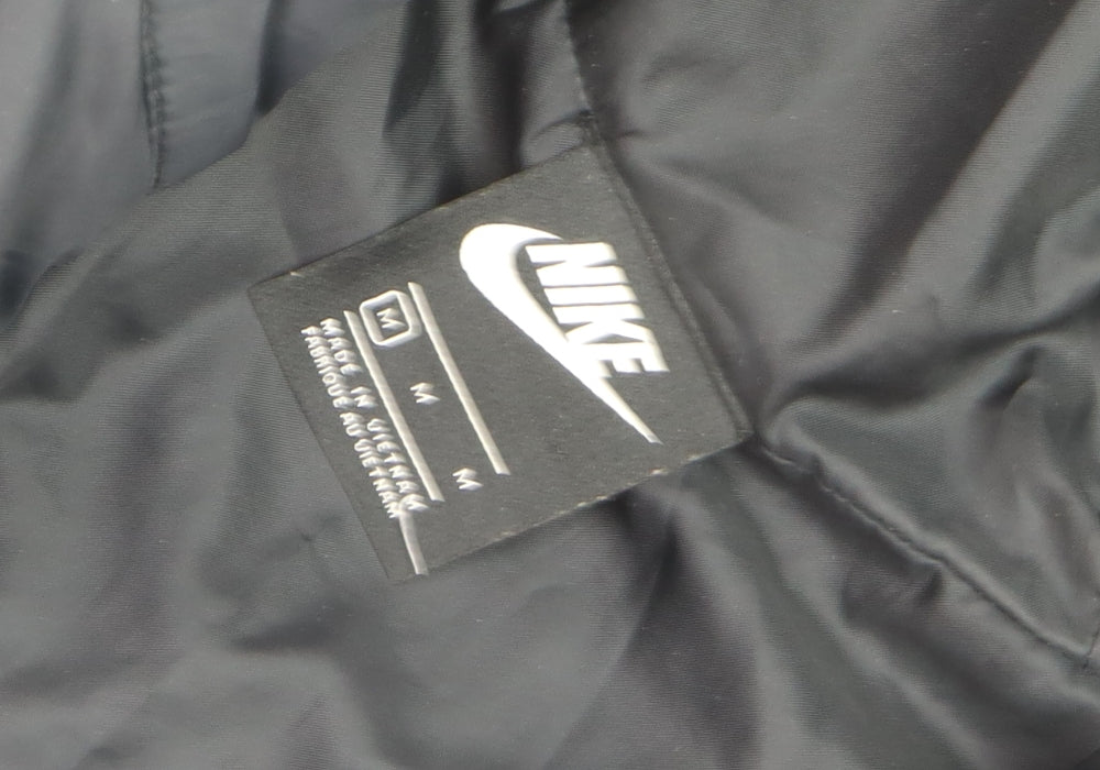 Nike Men's Black Hooded Long Puffer Jacket Size M Winter Coat