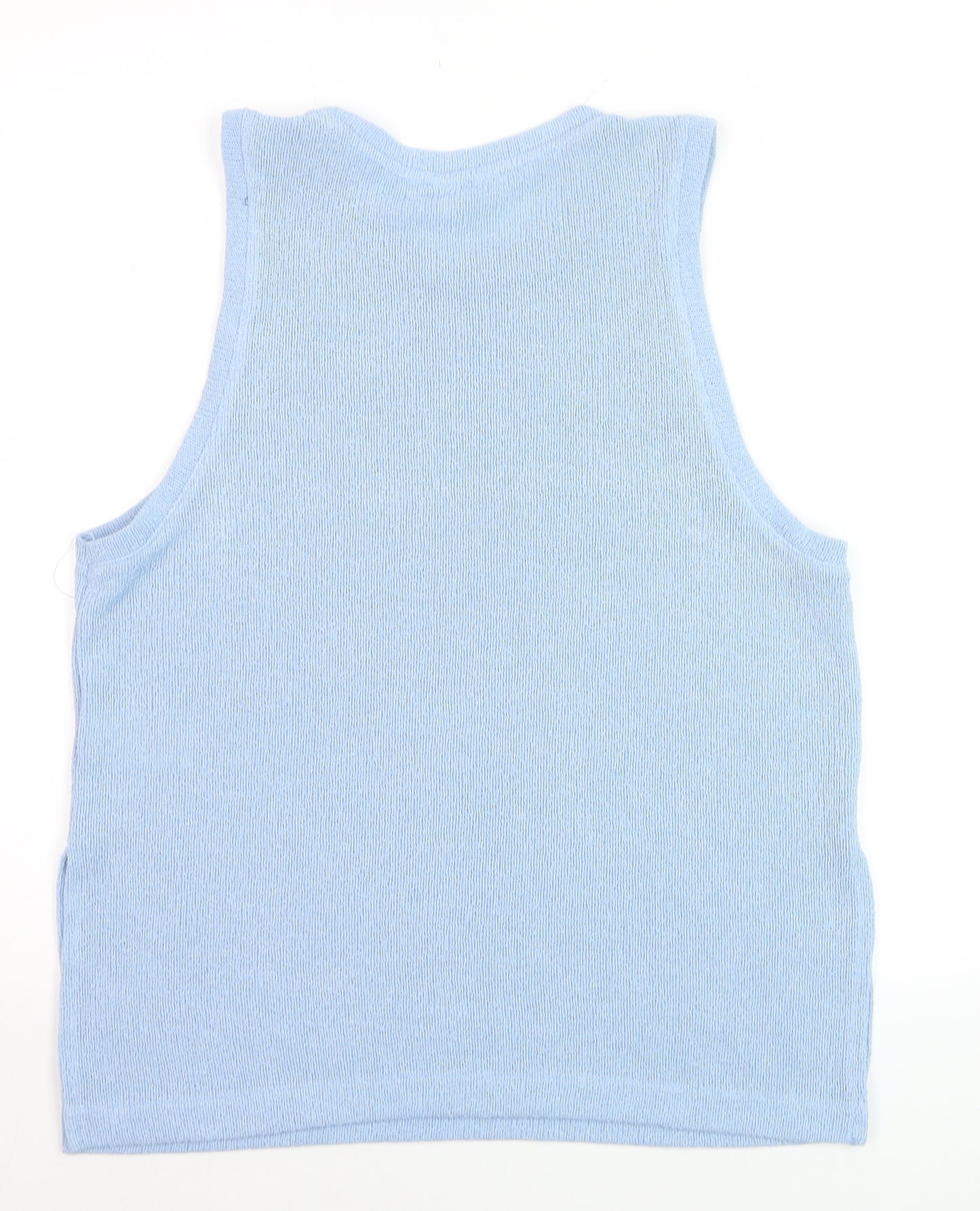 H&M Women Blue Knit Sleeveless Tank Top Size 12