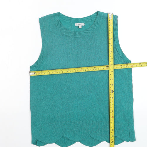 Jigsaw Women's Green Knit Sleeveless Tank Top Size S