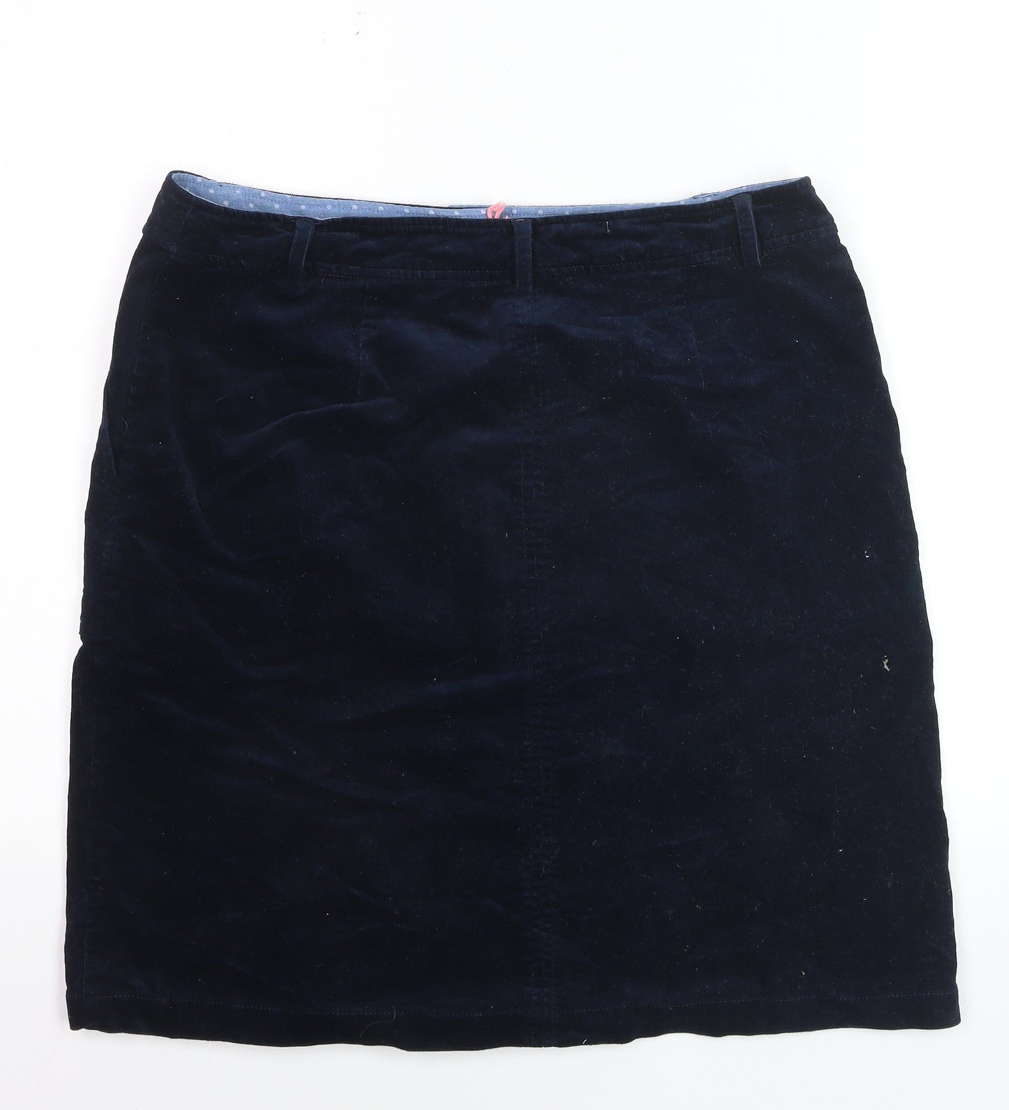 White Stuff Women's Blue Corduroy A-Line Button Skirt Size 12