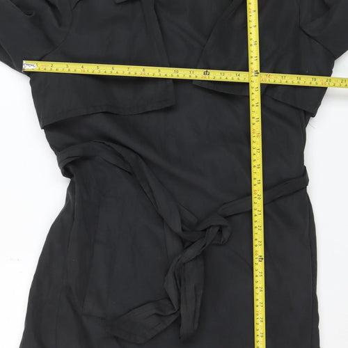Mary Portas Women's Black Size 16 Belted Trench Coat