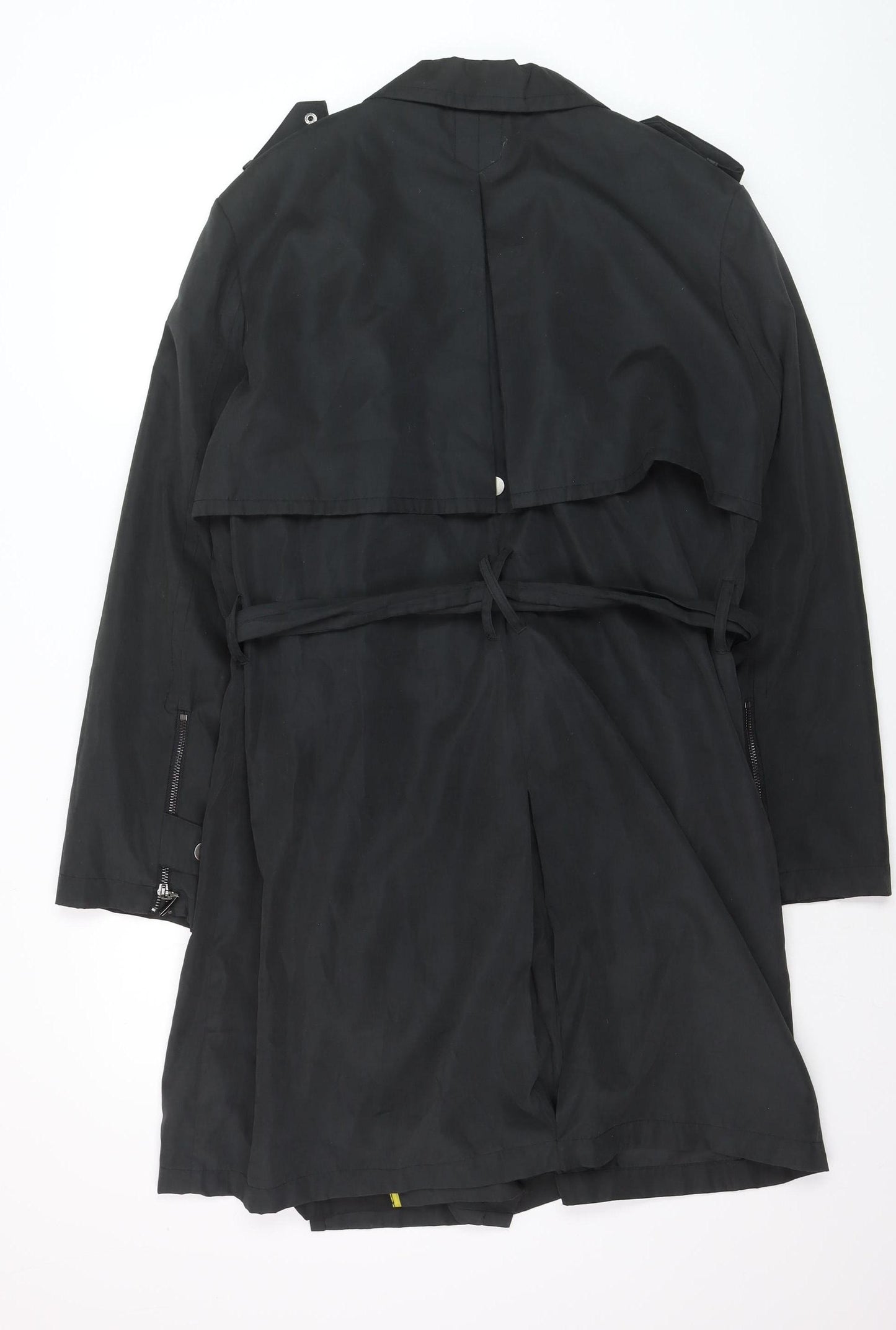 Mary Portas Women's Black Size 16 Belted Trench Coat